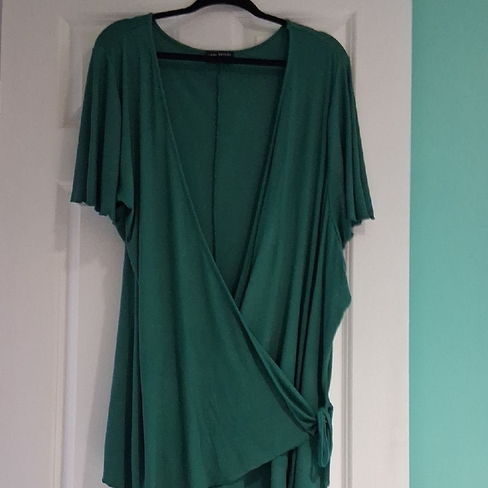 Lane Bryant Teal Wrap Blouse